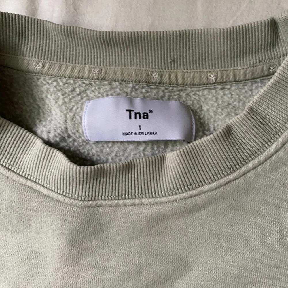 Aritzia Light Green Sweatshirt Sz 1 Crew Neck - Picture 2 of 8